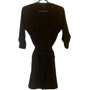 Casual shirt dress, black size M
